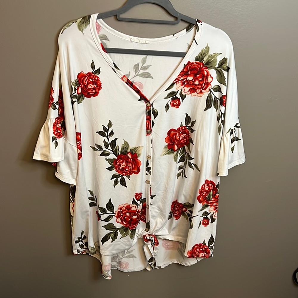 Flower Print Top